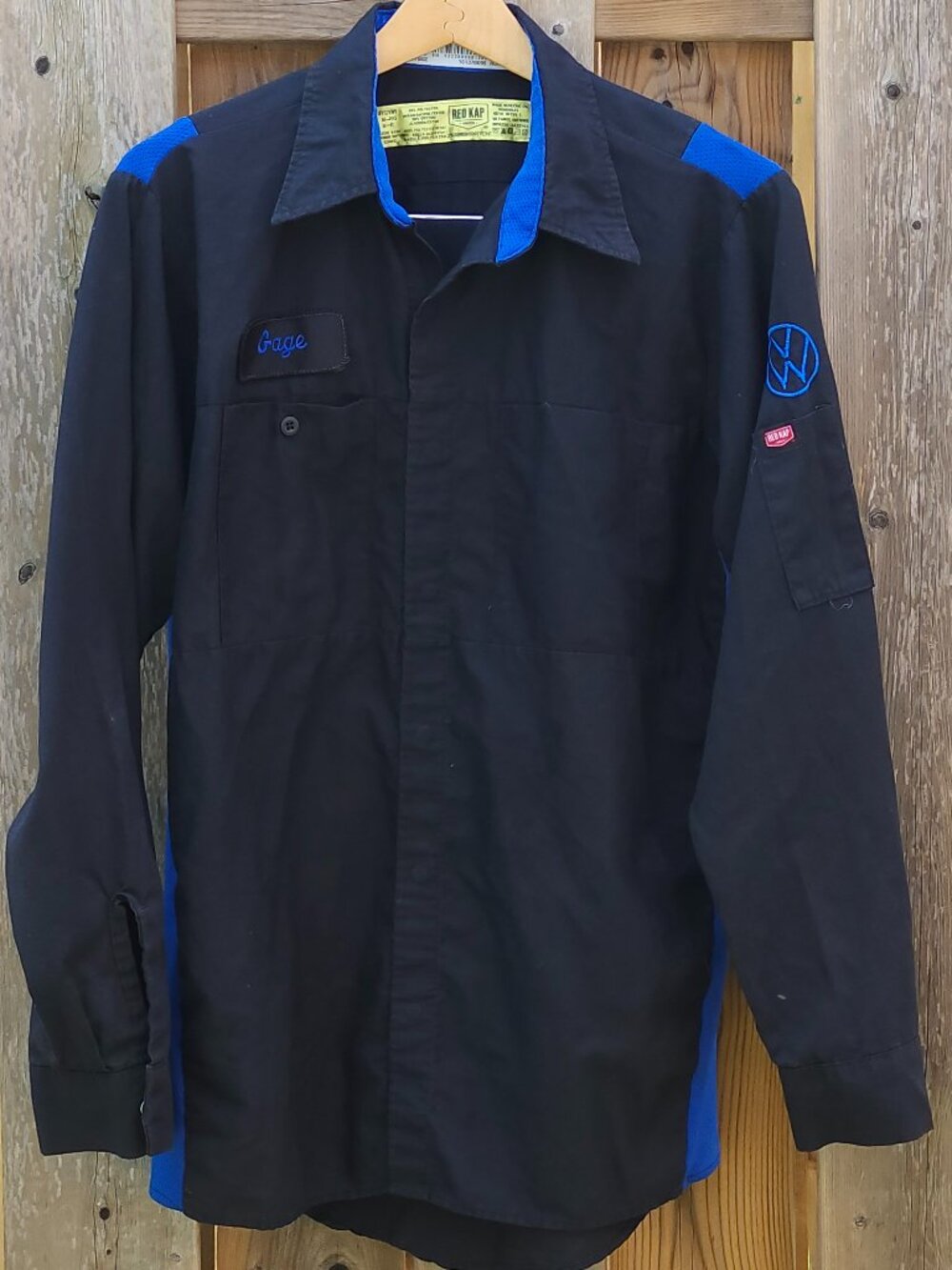 VOLKSWAGON VW MECHANIC SHIRT Men's Size Medium Shop Shirt Long Sleeve RED KAP